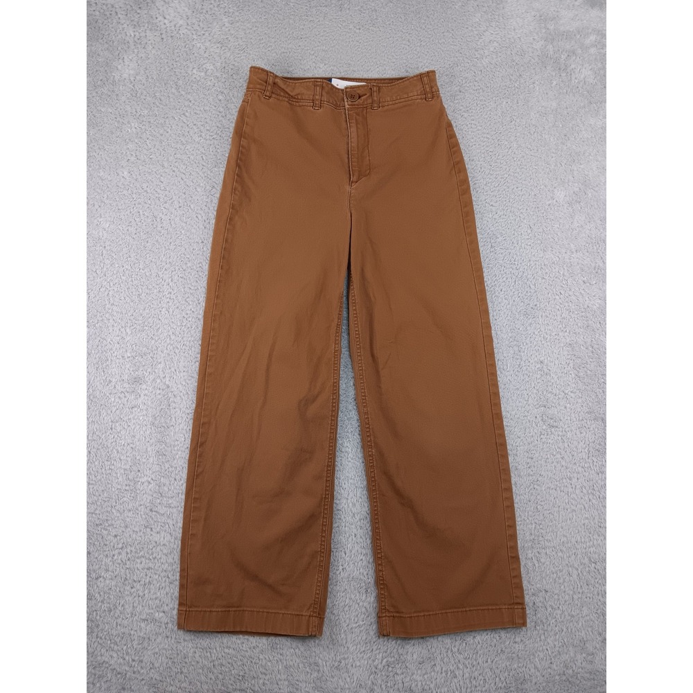 Old Navy Pants Women 0 (25x25) Brown Wide Leg Extra High-Rise Stretch